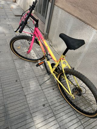 Bicicleta Montaña Vintage Amarillo/Rosa