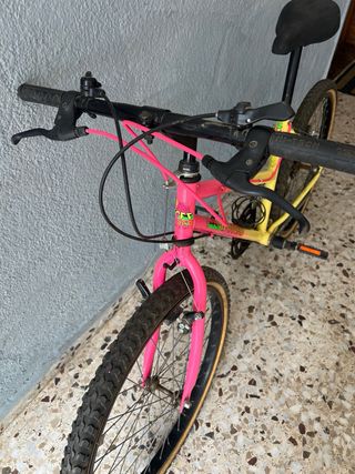 Bicicleta Montaña Vintage Amarillo/Rosa