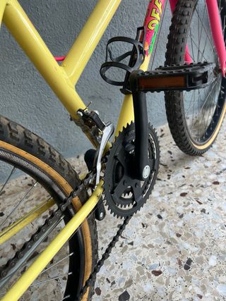 Bicicleta Montaña Vintage Amarillo/Rosa