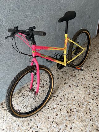 Bicicleta Montaña Vintage Amarillo/Rosa