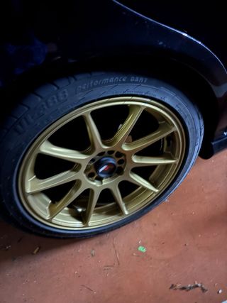 2 Llantas Japan Racing Doradas sin neumáticos
