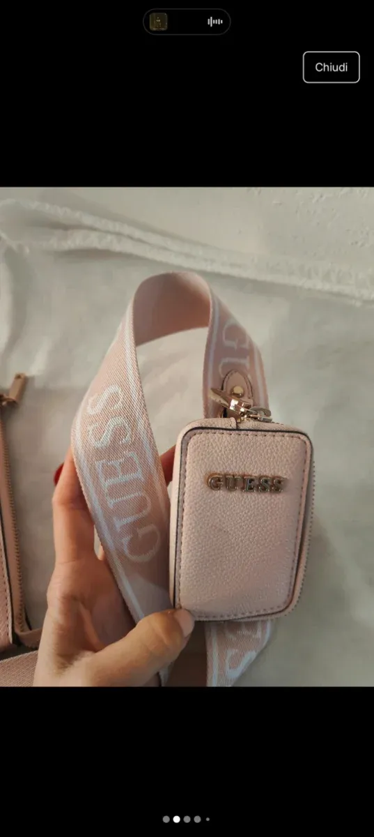 Borsa tracolla Guess originale rosa