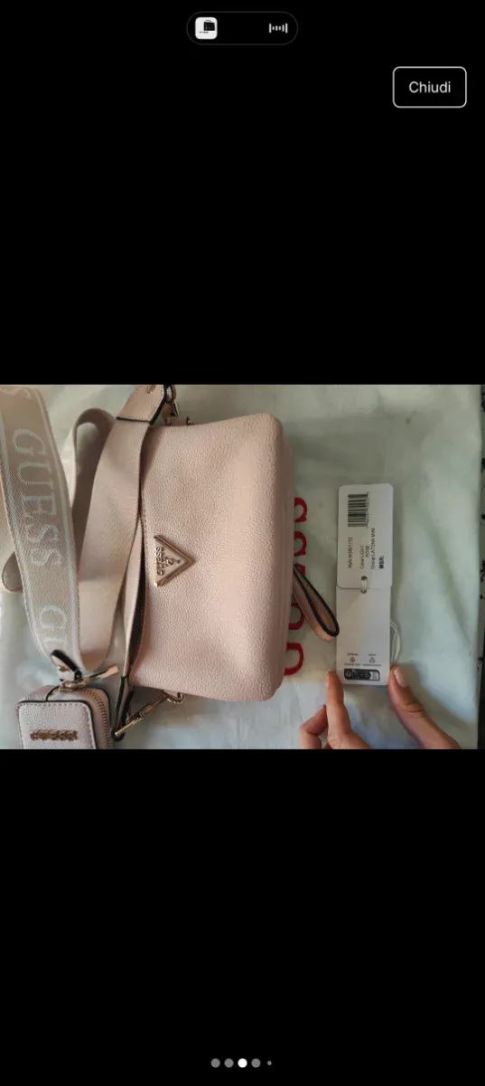 Borsa tracolla Guess originale rosa