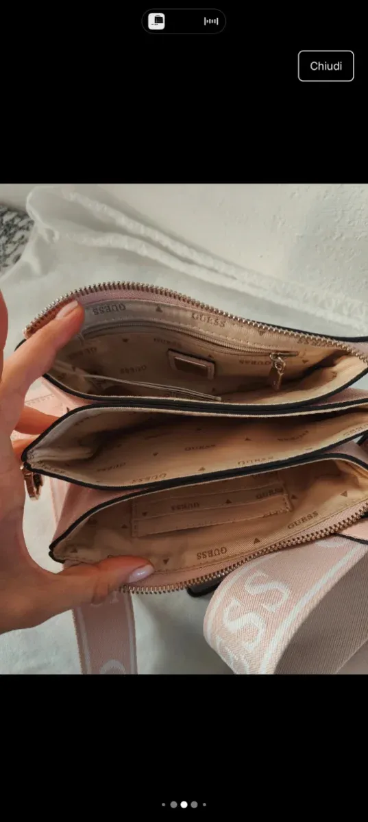 Borsa tracolla Guess originale rosa