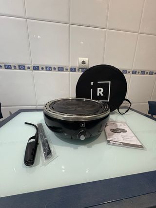 Barbacoa Carbón Portátil Mesa Negra