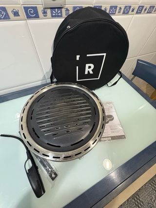 Barbacoa Carbón Portátil Mesa Negra