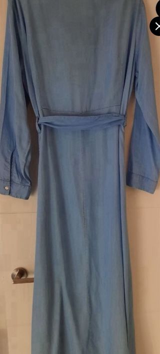 Vestido camisero Cortefiel denim azul XL