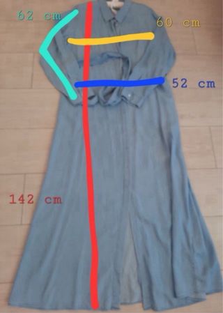 Vestido camisero Cortefiel denim azul XL