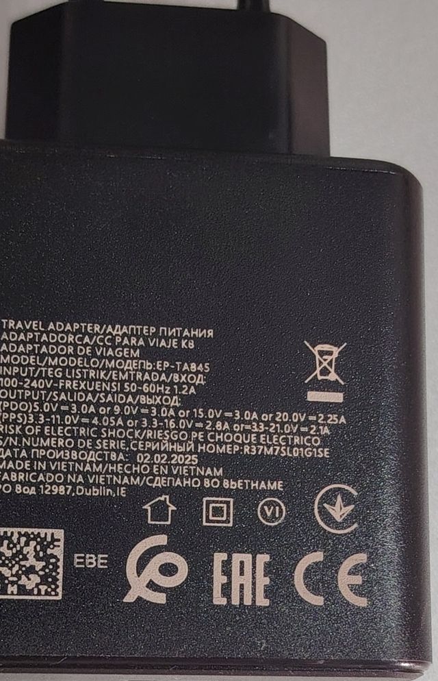 Cavo caricabatterie Samsung USB-C PD+ compatibile da 45 W