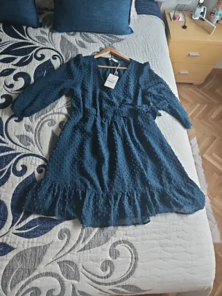 Vestido plumeti azul nuevo