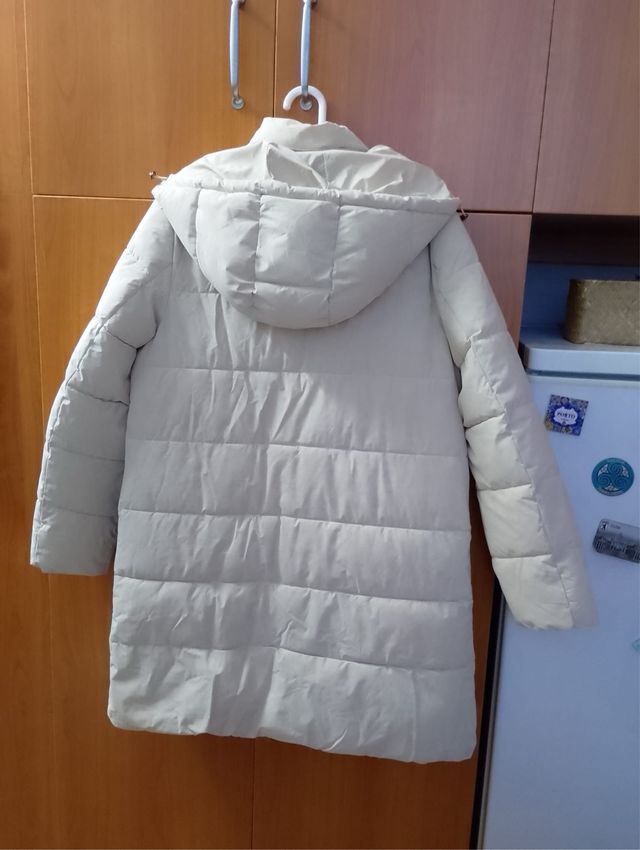 Abrigo largo color crudo