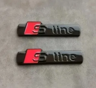  Audi Sline Emblema Logo Lateral A3 A4 A5 A6 A7 Q5