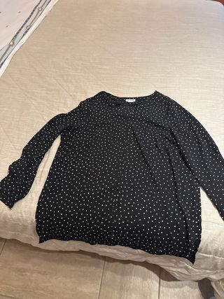 Camicetta nera pois bianchi