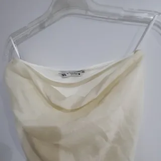 2 Tops Zara Volantes Rosa Talla XS