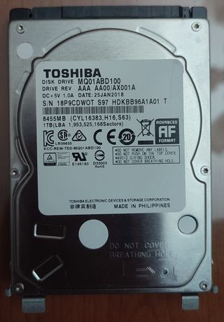Disco duro Toshiba 2,5 500GB ¡URGENTE!