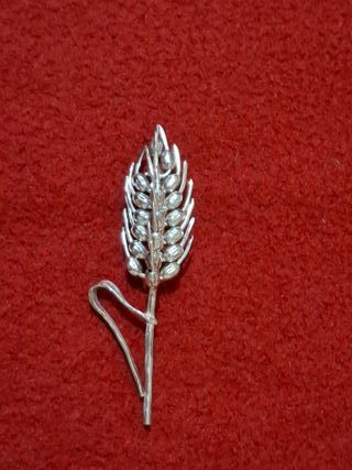 Miniatura spiga grano argento 800