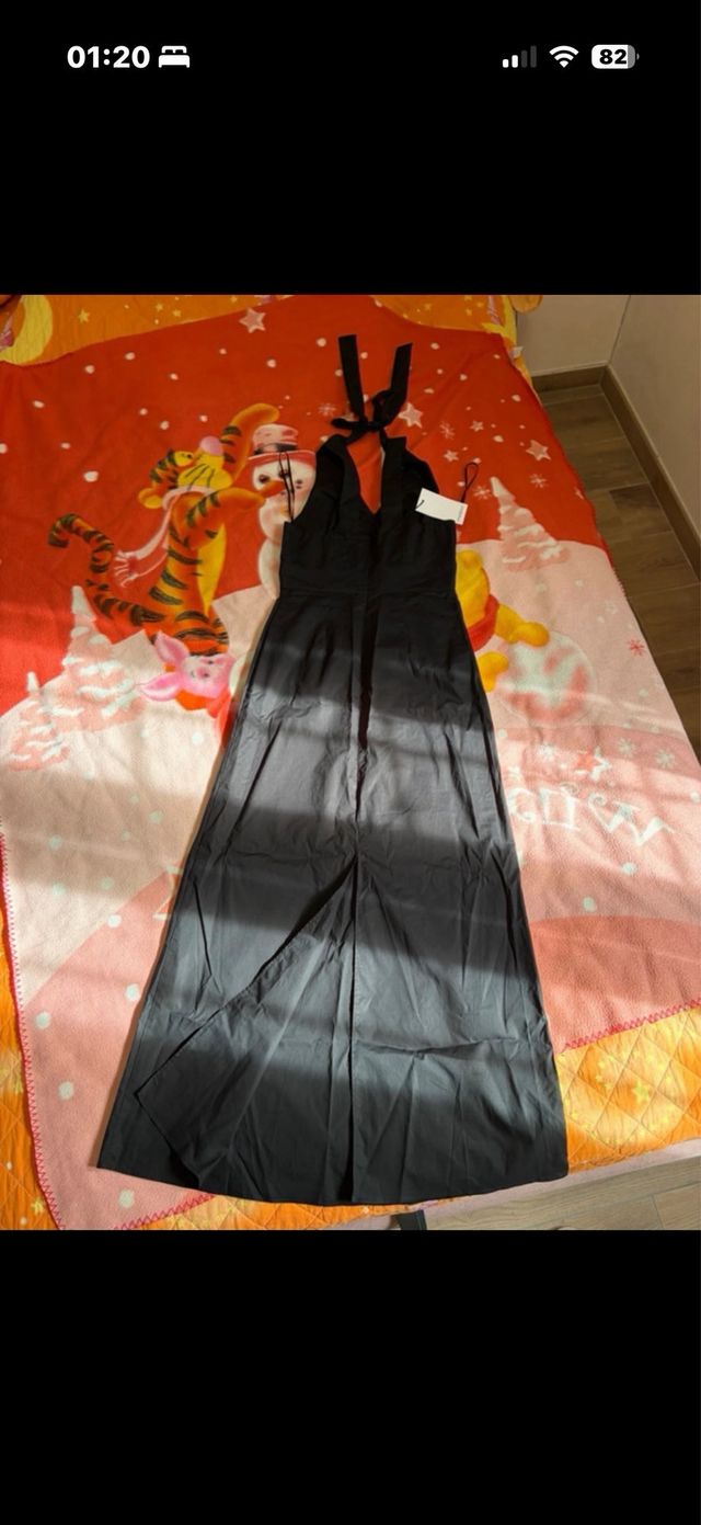 Vestito lungo nero motivi