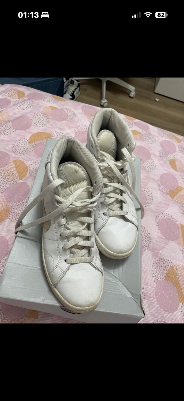 Scarpe Nike alte bianche e oro