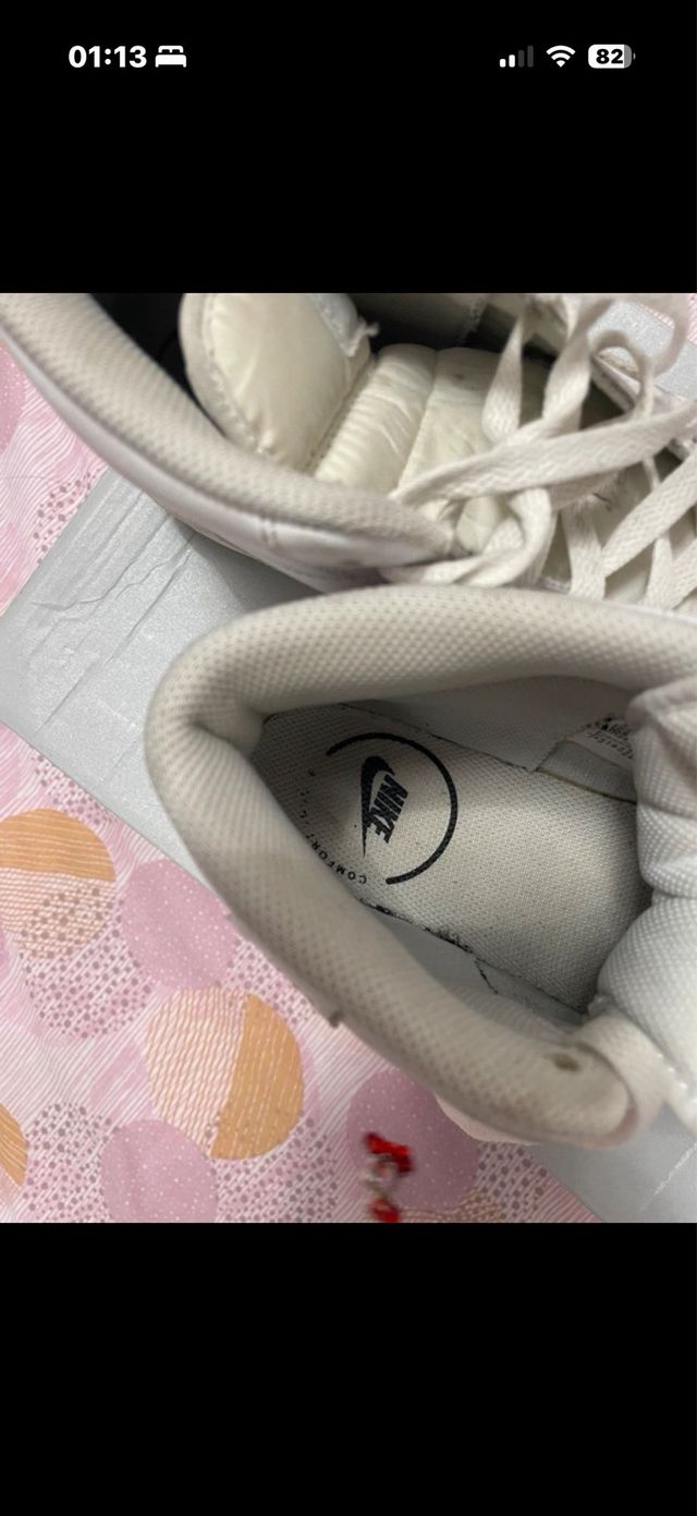 Scarpe Nike alte bianche e oro