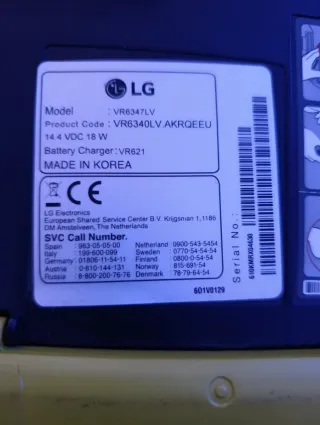 Aspiradora Conga LG VR6347LV