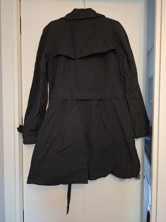 Gabardina Mango Talla XL Negra