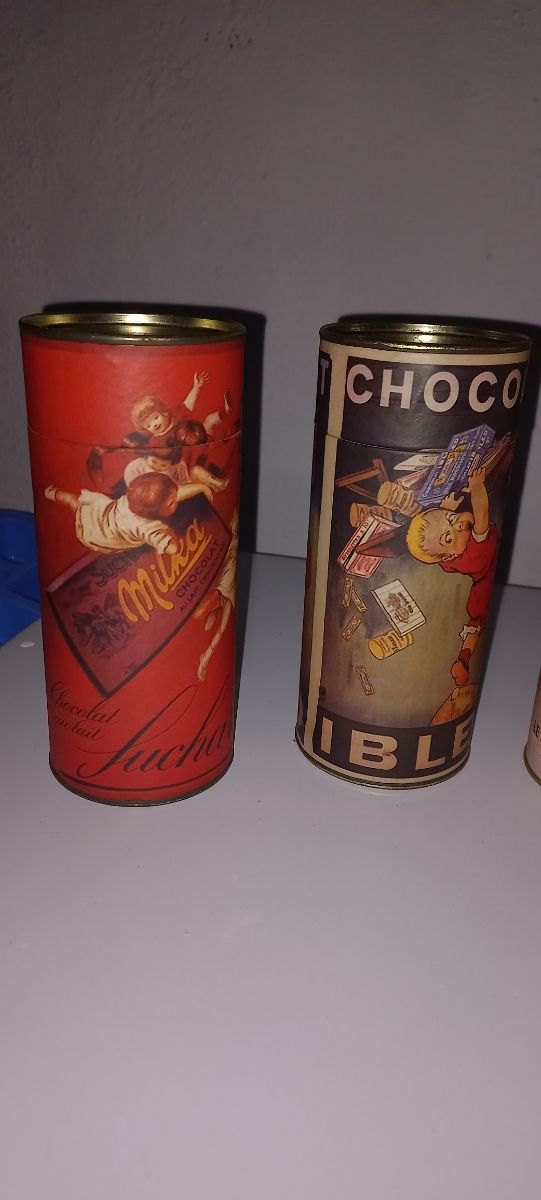 Lote 4 Latas Decorativas Chocolate Vintage
