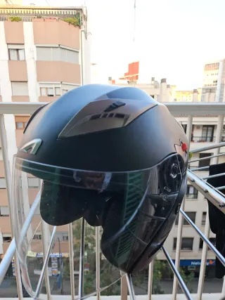 Casco Moto Jet Negro