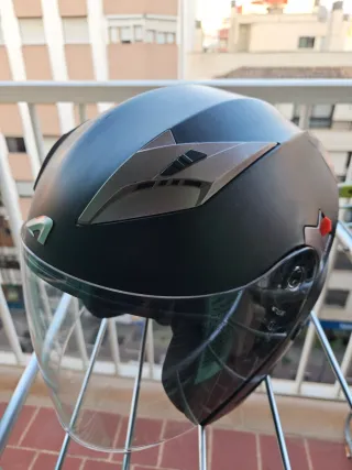 Casco Moto Jet Negro