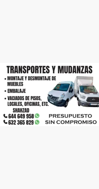 TRANSPORTES Y MUDANZAS
☎️644649958.  ☎️632365829.