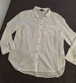 Camisa blanca manga larga mujer Talla 44