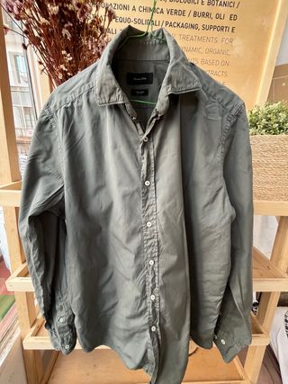 Camisa Massimo Dutti verde oliva