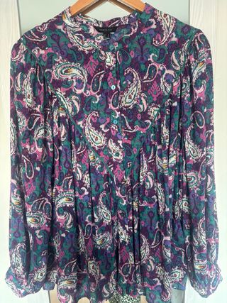 Blusa Cortefiel manga larga estampado paisley