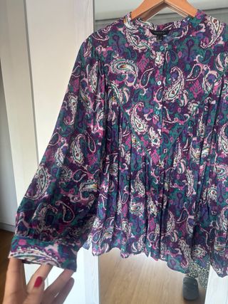 Blusa Cortefiel manga larga estampado paisley