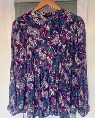 Blusa Cortefiel manga larga estampado paisley