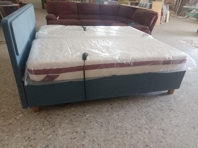 2 Camas Articuladas 90x200 con Colchón + cabezal