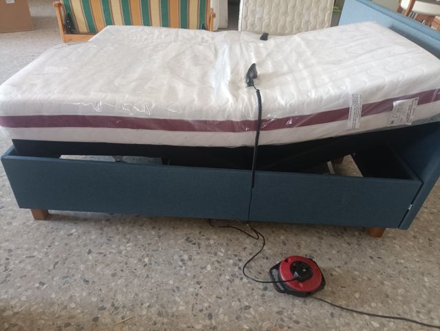 2 Camas Articuladas 90x200 con Colchón + cabezal