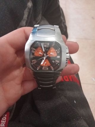 Reloj FOB Plata y Naranja