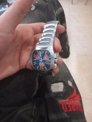 Reloj FOB Plata y Naranja