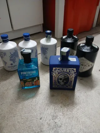 Bottiglie di Gin decorative