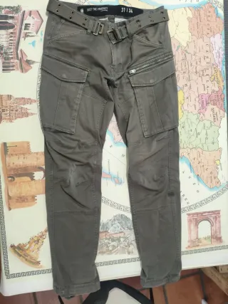 Pantalones Cargo G-Star RAW Talla 31/34 Verde Oliv