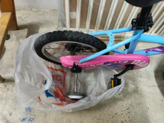 Bicicleta infantil 14 Btwin azul y rosa
