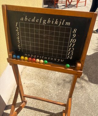 Banco scuola pieghevole vintage