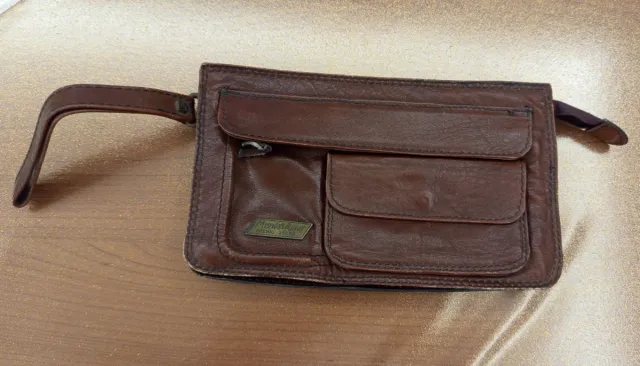 Borsello uomo in pelle marrone vintage