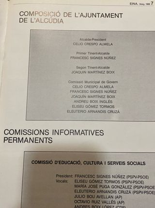 Boletín Municipal L'Alcúdia 1988