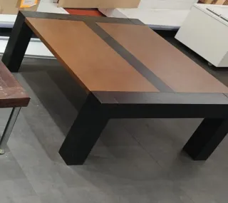 2 tavoli bassi da salotto in legno, nero, marrone
