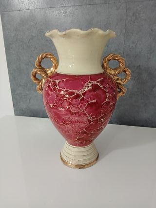 Vaso Ceramica Maiolica Dipinto Mano Vintage