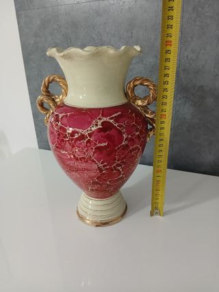 Vaso Ceramica Maiolica Dipinto Mano Vintage