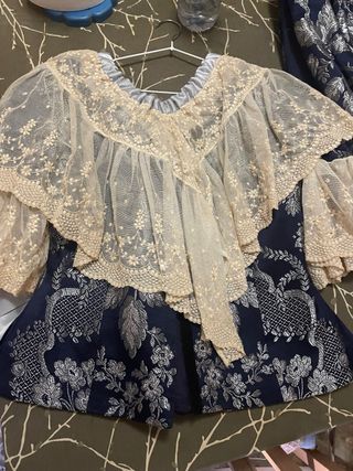 Traje de Fallera Azul Oscuro 