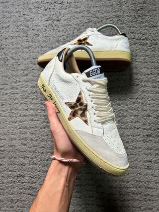 Golden Goose Ballstar Blancas con Animal Print