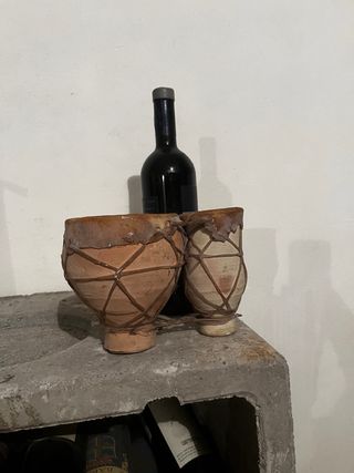 Bongo in terracotta and leather